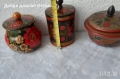 Дървени кутии с форма на буре и разни други стари кръгли кутии, снимка 12