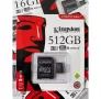 SD карта памет Kingston 512GB плюс SD адаптер, снимка 2