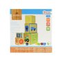Образователна игра за сортиране на блокчета Toi-Toys кубчета с различни размери, дърво, многоцветна