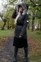 Черно Дамско Дълго Зимно Яке С Пухена Качулка И Колан На Талията Размери От XL до 6XL Код Roni-43, снимка 3