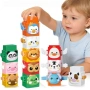 Нови Детски образователни блокчета с животни Montessori 1-3 г играчка, снимка 1