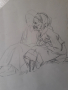 Васил Стоилов,графика,рисунка,стара картина,оригинал,подписана, снимка 1