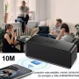 Преносима Bluetooth колонка ,акумулаторни високоговорители, черни,с фм радио стерео и субуфер, снимка 9