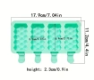 4 геометрични килийки диамантени ескимо сладолед Popsicle Попсикъл молд силиконов форма калъп, снимка 3