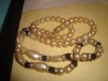 СТАРО ПЕРЛЕН ТИП РЕТРО АРТ ДЕКО КОЛИЕ ВИНТИДЖ ГЕРДАН с БРОНЗ ФАСЕТИРАН КРИСТАЛ ЦИРКОНИ 27135, снимка 7