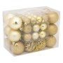 50 броя Комплект Златни коледни топки в 3 размера, снимка 1 - Други стоки за дома - 42671954