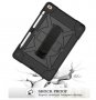 Apple iPad 10.2 (iPad 7) 360° Въртящ се Противоударен Калъф Стойка с Презрамка - Черен, снимка 2