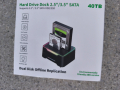 RGB докинг станция за HDD и SSD дискове до 40TB с функция за автоматично клониране, SSD, hdd, снимка 1