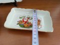Стар български порцелан чинии Коледа дядо мраз , снимка 5