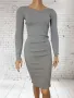 💕Изчистена сива рокля ламе до коляното, снимка 1