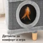 Катерушка за котки 3 в 1 - меко легло, играчка и драскалка, снимка 7