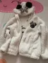 Пухено детско яке, суитчър Minnie mouse 128, снимка 1