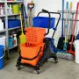 Професионална количка за почистване с 2 x 26L кофи, снимка 4