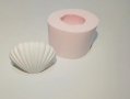 3D Затворена мида 2 размера силиконов молд форма калъп фондан свещ гипс сапун, снимка 1