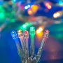 LED Коледни Лампички с прозрачен кабел, Многоцветни, снимка 1 - Лед осветление - 42713712
