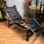 Cassina Le Corbusier LC4 шезлонг с черна кожа, снимка 3