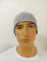 двулицева тънка памучна шапка две лица рае и сиво, снимка 3