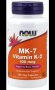 Now Foods MK-7 Vitamin K-2 100mg 60 cap, МК-7 Витамин К-2, снимка 1 - Хранителни добавки - 34901439