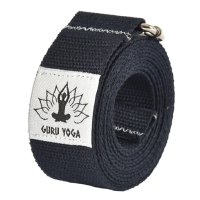 Колан за йога 250х4см - 100% памук, черен цвят, снимка 2 - Йога - 40394154