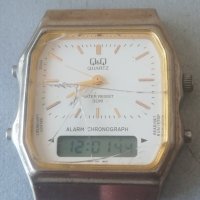 Часовник Q&Q. Japan. Vintage watch. Dual time. Ana-digi. Ретро модел , снимка 1 - Мъжки - 42260074