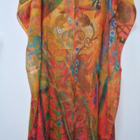 Туника-рокля за плажа в модерни цветни принтове и в свободна права кройка, универсален размер, снимка 8 - Туники - 44742359