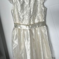 Детска рокля екрю за сватба или фотосесия,официална и елегантна, снимка 1 - Детски рокли и поли - 42640536