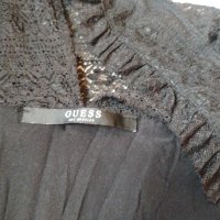 Черна дантелена блуза Guess, снимка 3 - Корсети, бюстиета, топове - 42137045