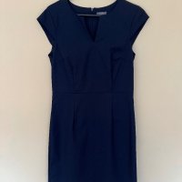 тъмно синя рокля , размер 38, S към M, снимка 1 - Рокли - 44242624