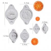 3 размера резен филия портокал от 2 части силиконов молд вейнър за фондан украса декор торта, снимка 1 - Форми - 29501246