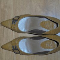 Елегантни дамски обувки цвят охра. № 38, , снимка 4 - Дамски елегантни обувки - 30550400