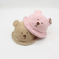 Детска 3D сладка кадифена ветроустойчива шапка Мече, снимка 4 - Шапки, шалове и ръкавици - 44451943