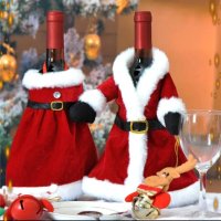 🍾 Празнична декорация за Коледни бутилки 🍾, снимка 1 - Декорация за дома - 42359262