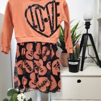 Рокля Gocoland Love в оранж, снимка 1 - Детски рокли и поли - 39491411