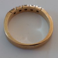 Дамски златен пръстен с пет брилянта/диамат,брилянт/, снимка 4 - Пръстени - 35500293