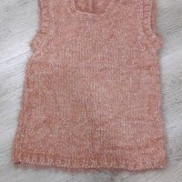 Нов ръчно плетен пуловер без ръкав, снимка 1 - Детски пуловери и жилетки - 30330718