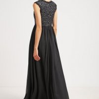 Стилна и красива дълга официална черна рокля, снимка 4 - Рокли - 37582534