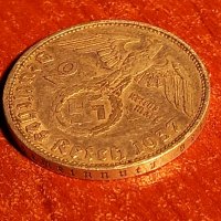 Сребърна монета 2 райх марки свастика, снимка 4 - Колекции - 37232256