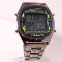 Неизползван швейцарски мъжки електронен часовник ESAQUARTZ, снимка 2 - Мъжки - 44790087