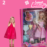 Детският комплект за момиче, включващ кукла Барби с аксесоари, снимка 3 - Кукли - 44668297