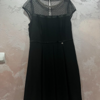 Черна, елегантна дамска рокля -размер L - KENSOL, снимка 2 - Рокли - 44511818