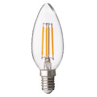 LED Filament Лампа, Конус, Димираща, 4W, E14, 2700K, 220-240V AC, Топла светлина, Ultralux - LFC4142, снимка 1 - Крушки - 40862365