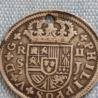 Сребърна монета 2 реала 1723г. Филип пети Севиля Испания 18689, снимка 5 - Нумизматика и бонистика - 42929938