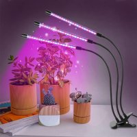 Комплект от 3 БРОЯ UV лампа за отглеждане на растения с 3 гъвкави крака – 3х40W, снимка 6 - Други - 42660532