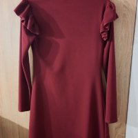 Нова къса вишнява рокля-туника, снимка 4 - Рокли - 38246519