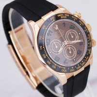 Луксозен часовник Rolex Daytona Cosmograph 18K Rose Gold Arabic Rubber 40 mm., снимка 4 - Мъжки - 32140770