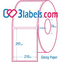 3labels гланцови бели етикети от PP (полипропилен) супер премиум за инкджет (inkjet) печат 210х297мм, снимка 2 - Консумативи за принтери - 39754936