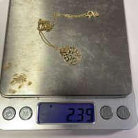 Златен синджир с висулка 14к / 2.39 гр., снимка 1 - Колиета, медальони, синджири - 42404944
