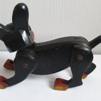 Стара дървена играчка куче, снимка 5 - Колекции - 44177344