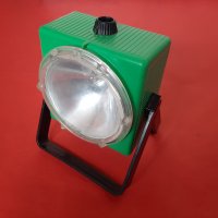  Стар Немски Фенер Прожектор с 2 лампи крушки , снимка 1 - Къмпинг осветление - 32070751