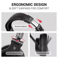 Студийни слушалки OneOdio A71,кабелни 6.35/3.5 мм, удължен boom микрофон , снимка 18 - Слушалки и портативни колонки - 36544442